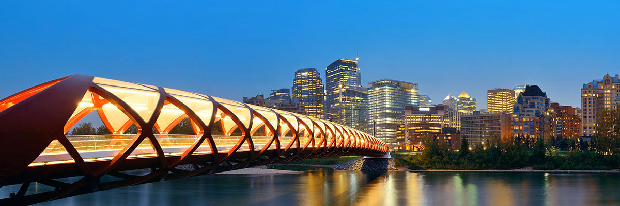 Peace Bridge in Calgary, Alberta, Canada