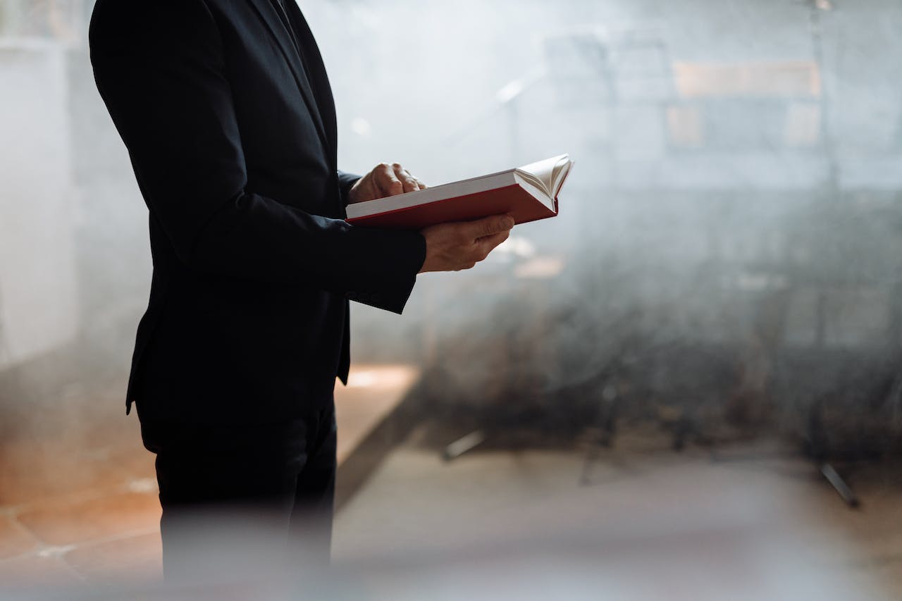 Pastor with bible