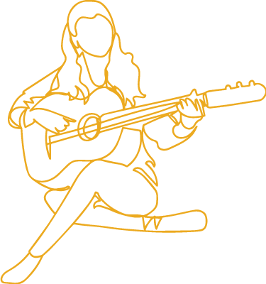 Girl-with-Guitar-Yellow